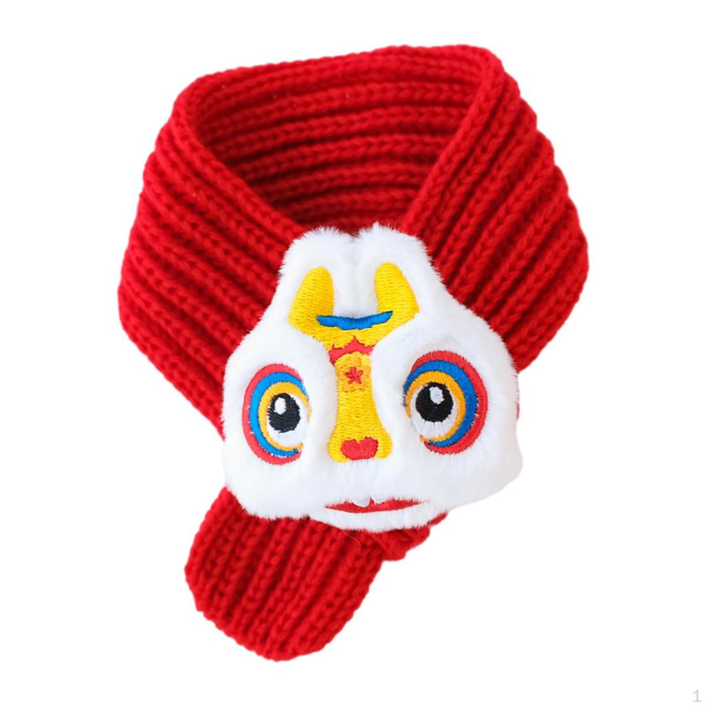 Вязаный шарф для кошек, аксессуары на год питомца, моющиеся, утеплитель для шеи для щенков