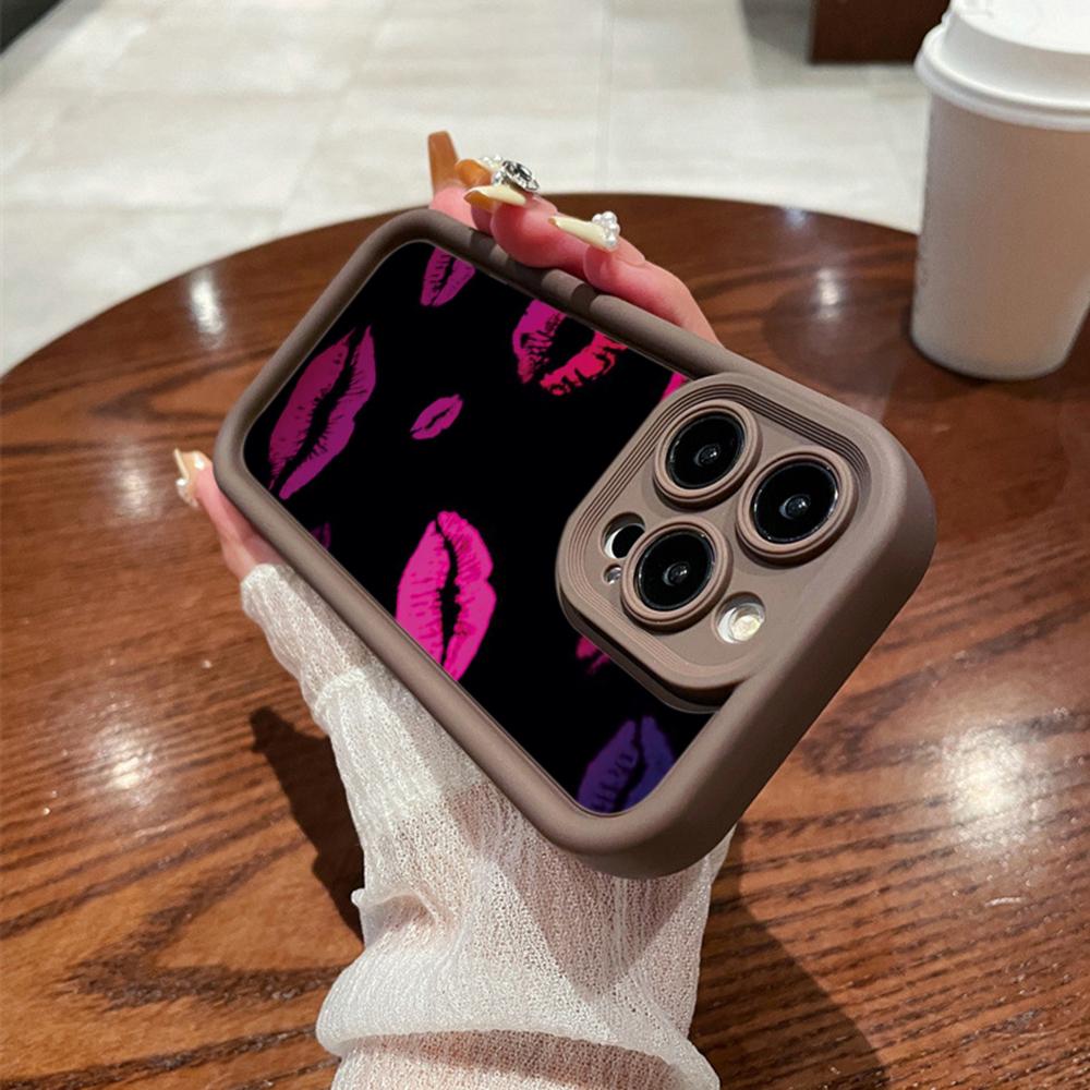 LZ19 Lips kiss art силиконовый чехол для телефона Samsung A15 A35 S24 S23 Ultra S22 S21 Plus S20 FE A05 A06 A54 A55 A53 A14 M15 противоударный задний чехол