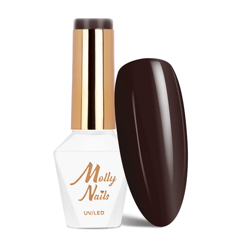 Lakier Hybrydowy Led/Uv Gel Polish Molly Nails Choco Dreams Nr 358 Cocoa Cookie Hema/Di-Hema Free 8G
