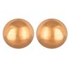 [R4860] - Pink Steel 'Balls' Earrings (gold Pink) - 3 Mm