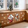 Yousheng Christmas Wall Sticker Realistic Self-Adhesive Santa Wall Decal 3D Visual Effect Cartoon Elk Sticker for Walls Home Living Room Playroom