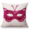Venice Masquerade Mask Fashion Venetian Masks Art Sofa Pillowcase Linen Beauty Store Girl Room Decoration Pillow Cushion Cover
