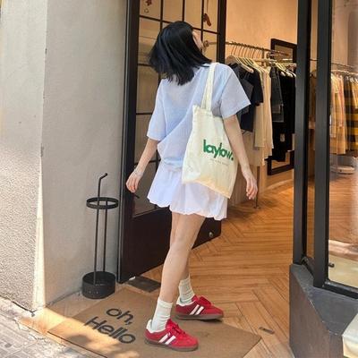 Новые ретро круглый носок полосатые на шнуровке кожаные красные женские на плоской подошве повседневные спортивные туфли