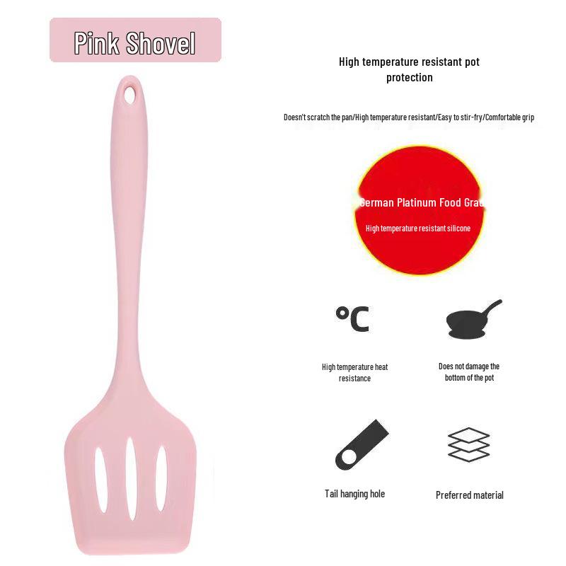 Heat-Resistant Silicone Spatula and Soup Ladle Set – Non-Stick, Food-Grade, Anti-Scald Kitchen Utensils