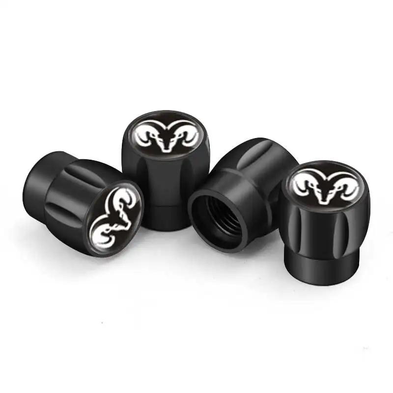 4PCS Alloy Car Wheel Tire Valve Stem Caps Cover for Dodge DURANGO AVENGER CALIBER CARAVAN Challenger CHARGER RAM SRT SXT Viper PP2