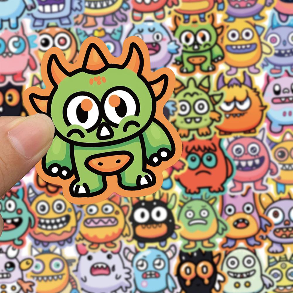50PCS Cute Monster Multi Fun Creative Stickers DIY Manual Scrap Book Phone Case Tablet Speaker Motorcycle Stickers