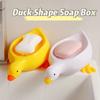 Cute Yellow Duck Shape Soap Box Cartoon Soap Dish Drainable Soap Holder Soaps Container Soaps Dish For Tray Bathroom Accessories