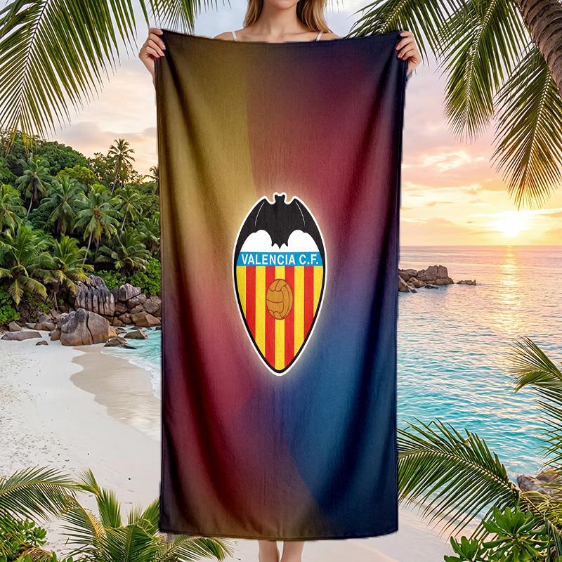 Valencia FC print Quick Dry Beach Towel Microfiber Absorbent Portable Travel Swimming Towel