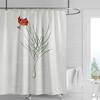 Minimalist Plant Shower Curtain, Modern Bathroom Toilet Decoration Privacy Curtain 180x180cm Waterproof Shower Curtain
