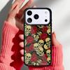 Чехол для телефона «Череп с розами» для iPhone 17 Air 16e 15 14 13 Pro Max Задняя крышка для 12 11 Pro Coque