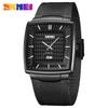 Skmei Luxury Square Quartz Watch Men Business Waterproof Stainless Steel Date Calendar Wristwatches