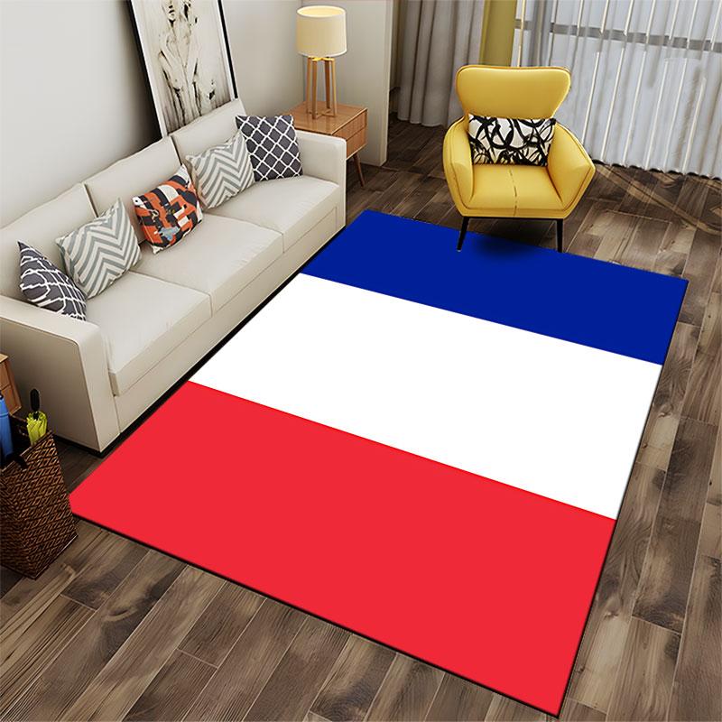 Tricolor Red White Blue Carpet suitable as a non-slip mat for the living room or bedroom sofa
