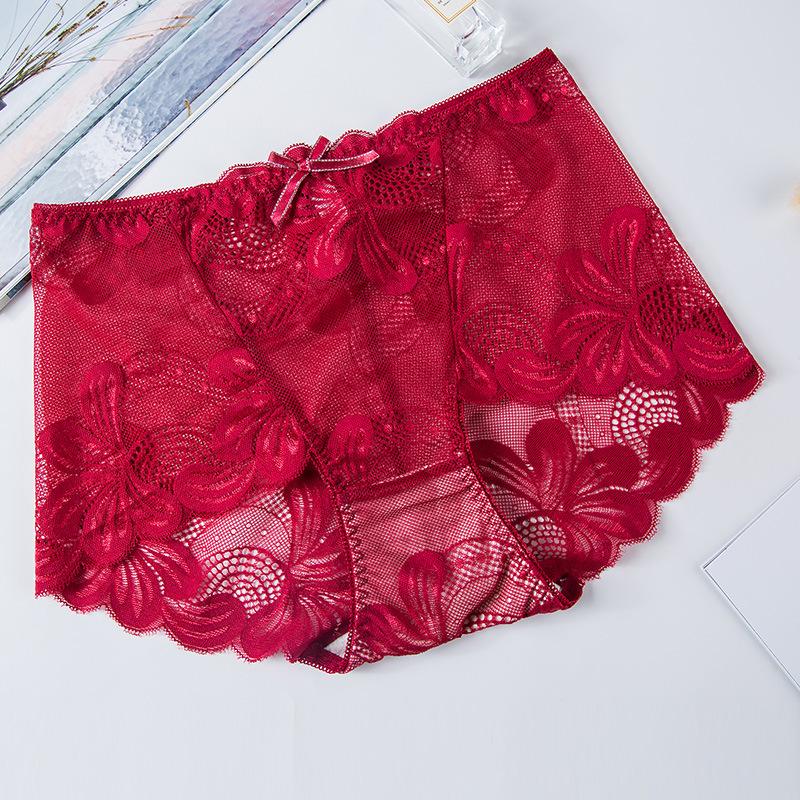Large Size M-3XL Modal Panties High Waist Women Sexy Lace Underpants Female Briefs Underwear 11 Colors