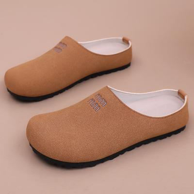 Женские осенние новые повседневные полуботинки-шлепанцы Баотоу, модный тренд, дышащая мягкая подошва, не утомляют, женская обувь