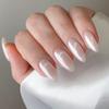 24 Pieces  Fashion Flash Wind Aurora White Moonlight Nail Art Piece Wind Pearl White Temperament Wearing Nail