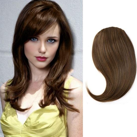 Women Clip-in Side Bangs Natural Thick Matte Forehead Hair Extensions Bangs Black Brown Blonde Bangs Fringe Wig Hairpieces