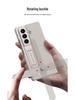 Кожаный чехол-бумажник Samsung Z Fold7 со подставкой, слотом для карт и защитной пленкой