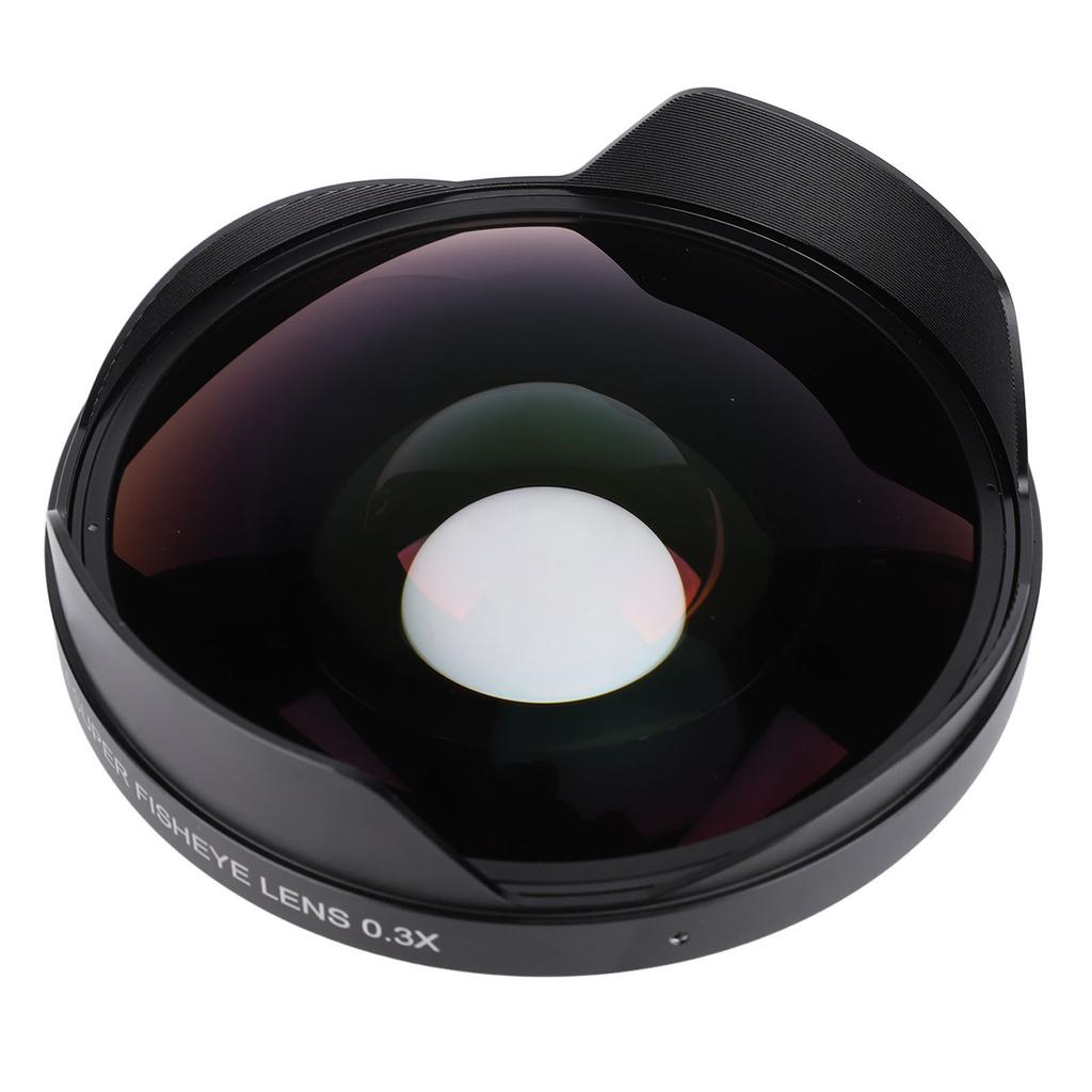 Объектив «рыбий глаз» 0,3X с резьбовым креплением 72 мм, большой глубиной резкости, широкоугольный объектив «рыбий глаз» с блендой для видеокамеры.