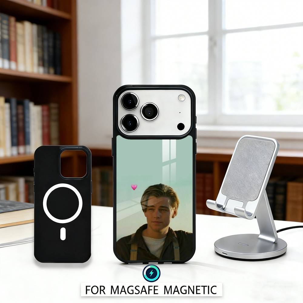 L-Leonardo D-DiCaprio 90s Retro Style Phone Case Magnetic For iPhone17 16 15 14 13 12Pro Max For Magsafe Wireless Charging Cover