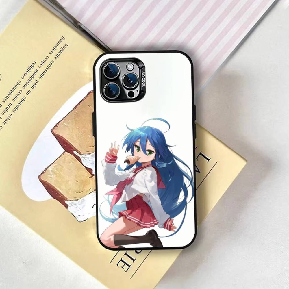 K-Konata Izumi L-Lucky S-Star Чехол для телефона iPhone 17,16,15,14,13,12,11 Plus,Pro Max,XS,Цветной Серебряный Покрытие Внутренняя Крышка