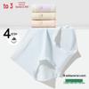 Hongdou Women's 7A Antibacterial Cotton-Spandex Briefs with Silk Gusset (4-Pack)