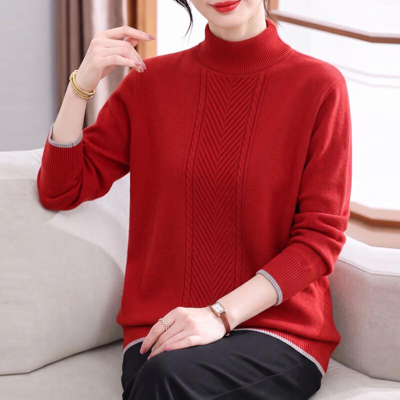 YUZHAOLIN Women's Autumn Round Neck Knit Sweater