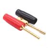 Красная и черная вилка-банан 2 мм 4N для кислорода из чистой меди