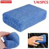 Микрофибровая губка для полировки и натирания воском Прямоугольная губка Чистящий блок Инструменты для ухода за автомобилем Салфетки для детейлинга Щетки