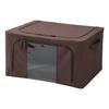 Storage Box Stackable with Window Width 50 X Depth X Height 28 Cm Clothes Storage Complete Product Brown [Yamazen] 38.5 WYTC-TSB(BR)