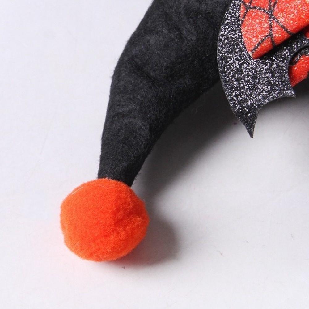 Adjustable Strap Pet Halloween Witch Hat Curved Top Dog Halloween Party Hat Holiday Decoration