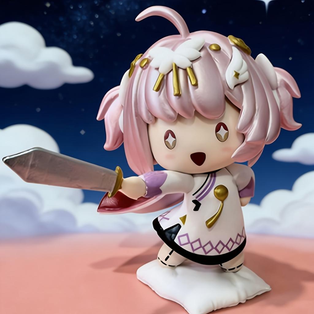 Aemeath Cosplay Game Wuthering Waves Cute Chibi-Style Figurines Desk Ornaments Statue Role Play Props Accessories Unisex