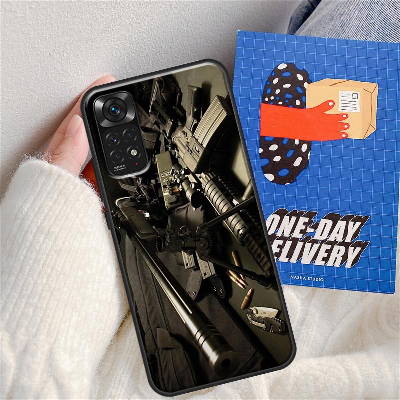 The Military Weapon Case For Xiaomi Redmi Note 8 9 10 11 Pro 8T 9S 10S 11S Redmi K50 K40 Gaming 9A 9C 9T 10C