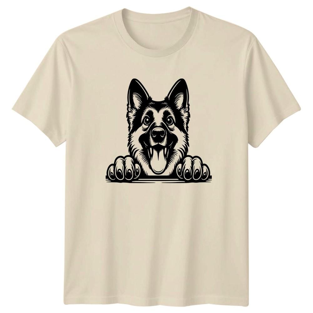 Playful GerUnisex Shepherd Dog Animals Unisexs TShirt Unisexs Tee Graphic Top