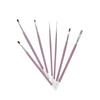 7Pcs Nail Brush Set Pink Handle Liner UV Gel Acrylic Painting Cuticle Remove Nail Painting Tool
