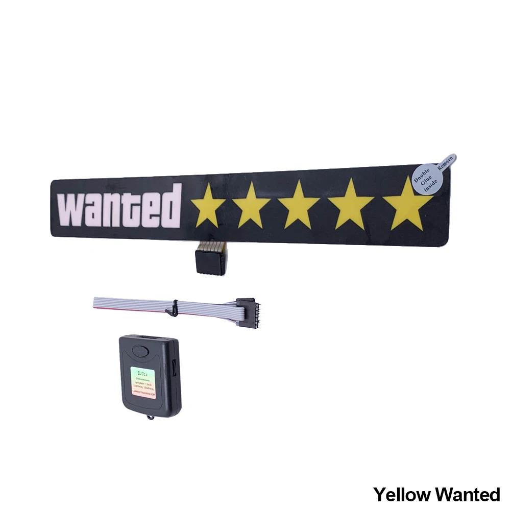 5 звезд Требуются светодиодные светоизлучающие наклейки на окна, наклейки на лобовое стекло JDM декоративные автомобильные аксессуары световая панель без батареи