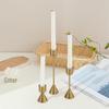 Gold Iron Art Wine Glass Candle Holder for Home & Bar Decor