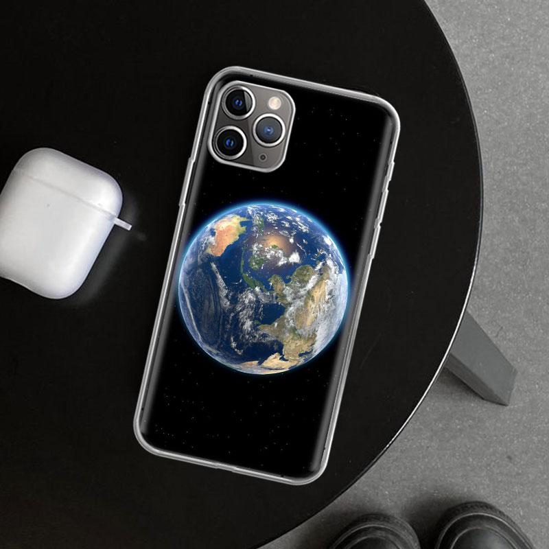 Чехол для телефона Earth Stars Space для iPhone 11 12 13 Mini 14 15 Plus 16 Pro Max 17 Air 7 8 + SE Арт Индивидуальный Fundas 11 12 13