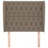 VidaXL Tête de lit avec oreilles Taupe 93x23x118-128 cm Tissu3118278