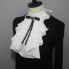 Faux Collar Victorian Detachable Collar Ruffled Lace Jabot Neck Collar Costume