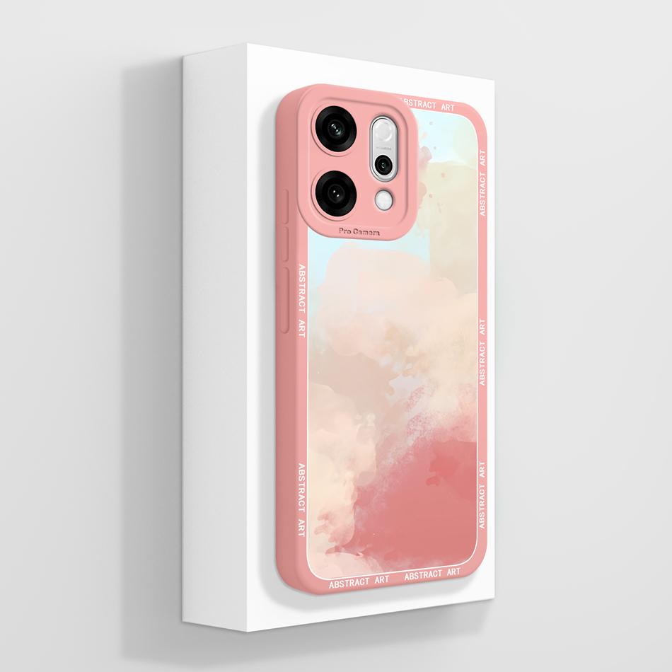 Чехол для телефона Oppo Reno 14 13 12 11 10 Pro Для Reno 14F 13F 13FS 12F 12FS 11F Цветочный принт Мягкий жидкий силикон Задняя крышка Capa