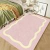 Ковры кремового стиля для спальни, толстый плюшевый декор для гостиной, противоскользящий ковер, пушистый мягкий прикроватный коврик, домашний моющийся коврик для пола