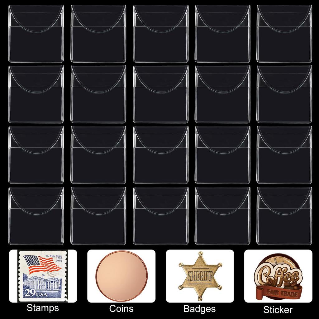 50 шт. Однокарманные сливы для монет, Сливы для хранения монет, Протекторы для монет, Прозрачные держатели для монет для коллекционеров монет, Протектор