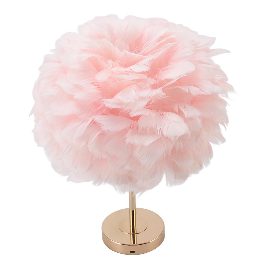 Настольная лампа Feather Touch Dimming 3 Color Temp USB Charger Декоративный настольный светильник для ресторана