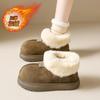 Fashion CRLAYDK Memory Foam Fuzzy Boots for Women Platform Big Toe Warm Fur Lined Suede Short Ankle House Shoes Anti Slip Outdoor Botas