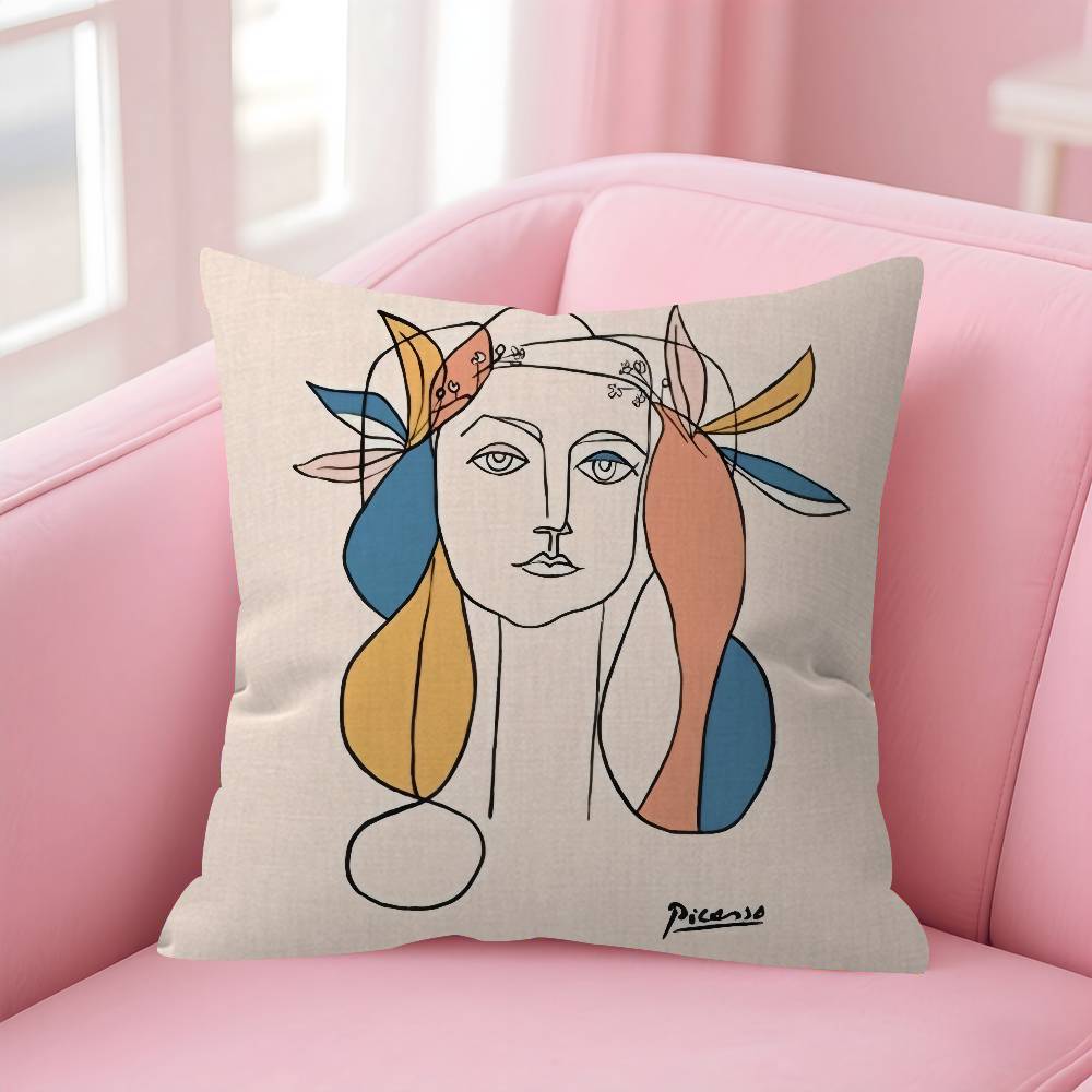 Abstract Picasso Art Classic Cushion Cover Car Throw Pillow Case For Sofa Car Christmas Gift
