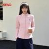 Женская флисовая куртка SPAO в корейском стиле с вышивкой в виде мишки и воротником-стойкой