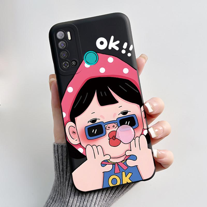 Для Tecno Pouvoir 4 Pro LC8 Чехол Эстетичный Милый Кот Ударопрочный Силиконовый Мягкий ТПУ Чехол Для Tecno Pouvoir 4 Чехол LC7 Оболочка Funda