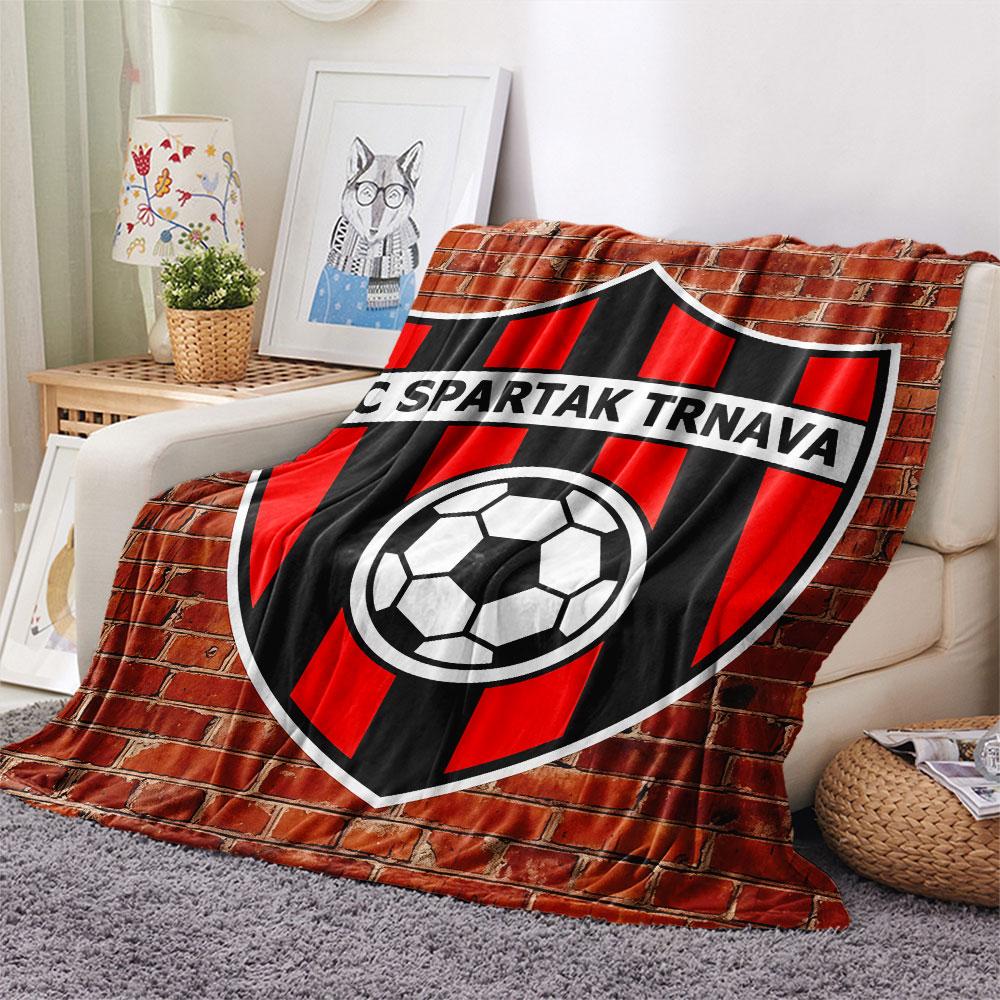 1PC FC Spartak Trnava Patterned Flannel Blanket Suitable For All Seasons for Home Decor Warmth and Comfort Gifts Holiday Present