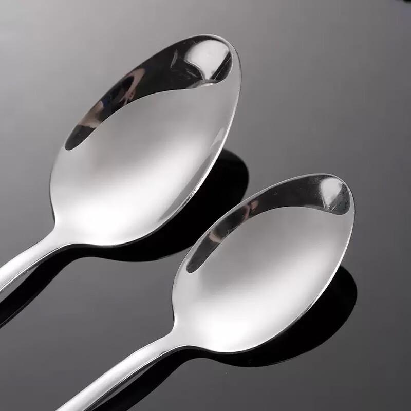 Thickened Stainless Steel Round Dining Spoon
