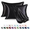 Satin Pillowcases for Hair and 2 Pack Silk Satin Set of 2 Standard Size Pillowcases Silky Pillowcases with Envelope Closure MR&HM Skin, Pillowcases,